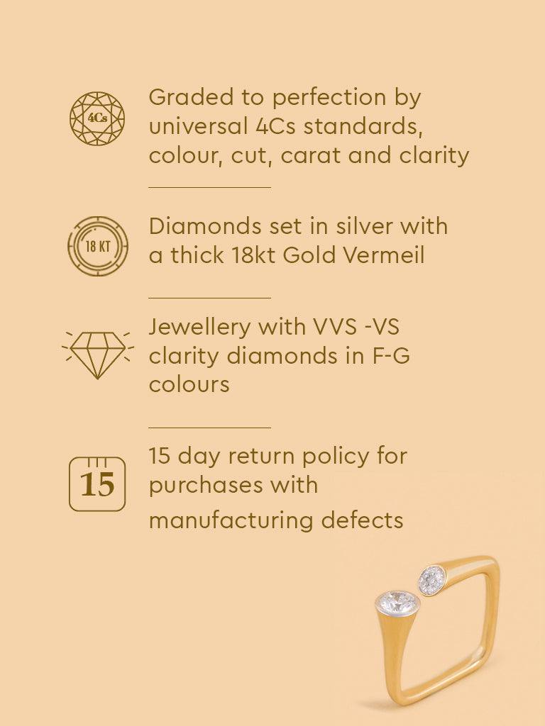 Elegant Twin Lab Diamond Ring