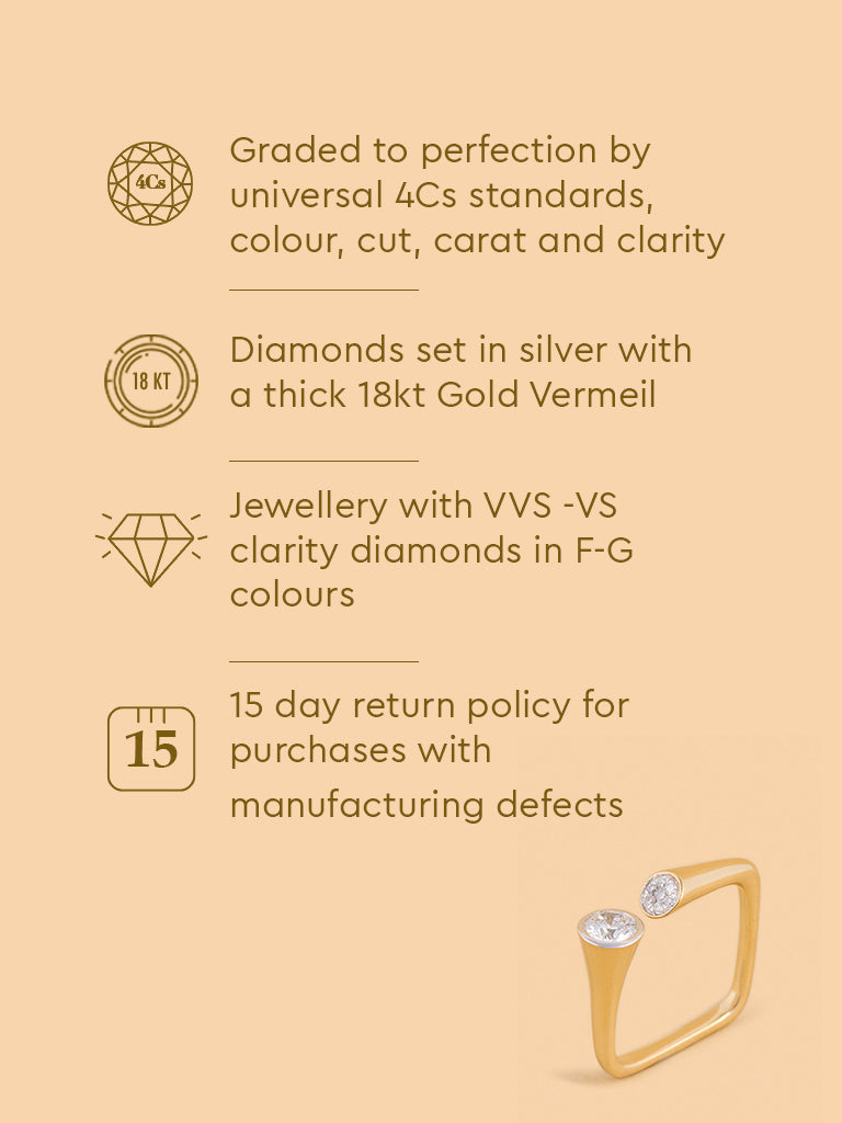 Elegant Twin Lab Diamond Ring