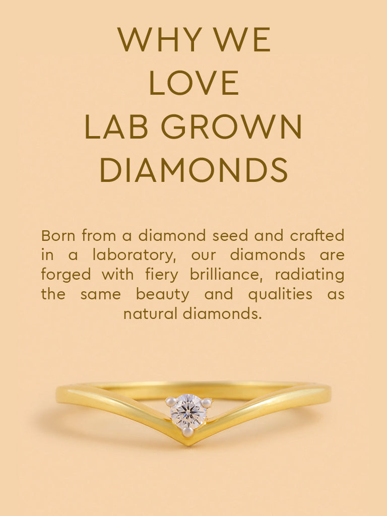 Sleek Wave Lab Diamond Ring