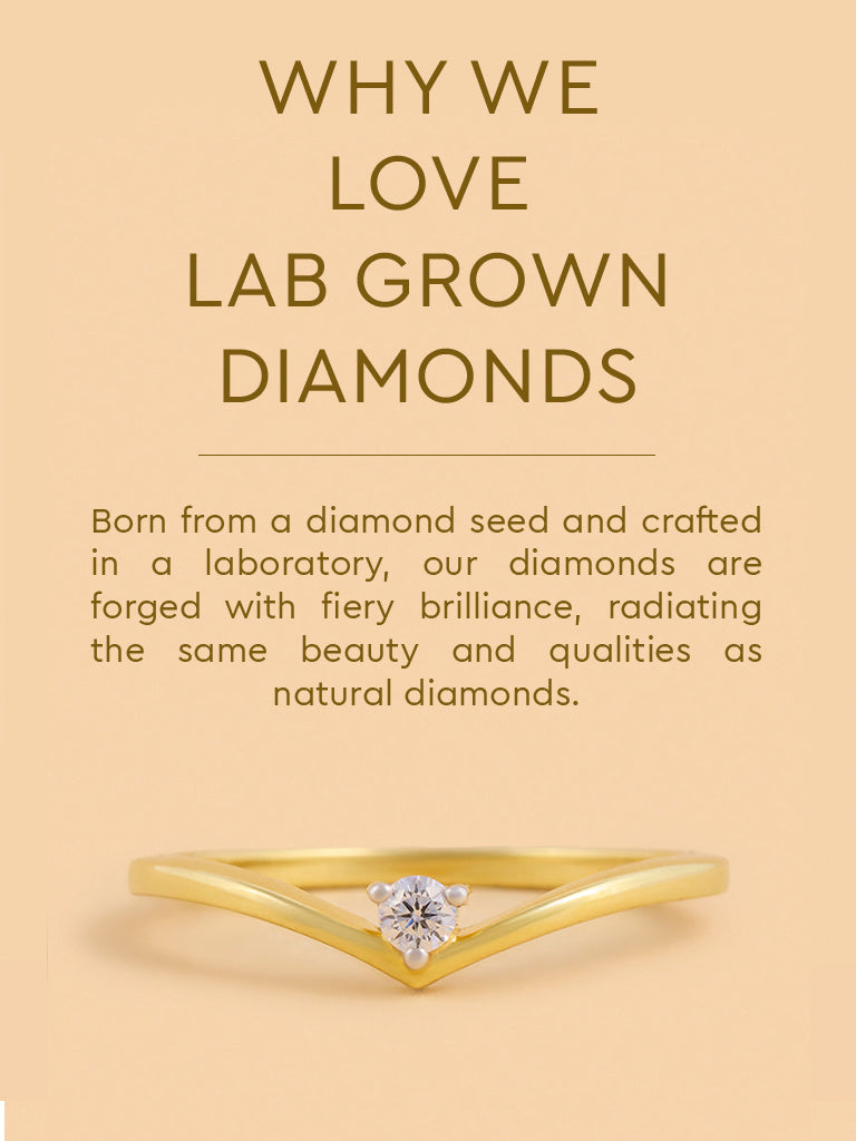 Sleek Wave Lab Diamond Ring