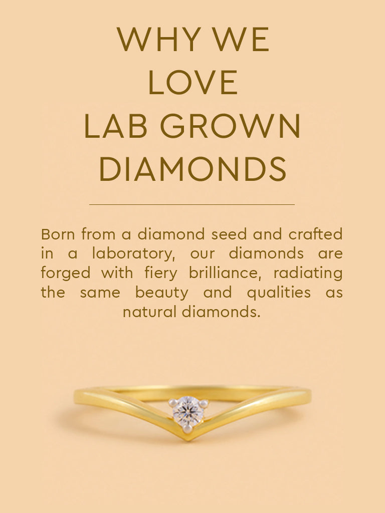 Sleek Wave Lab Diamond Ring