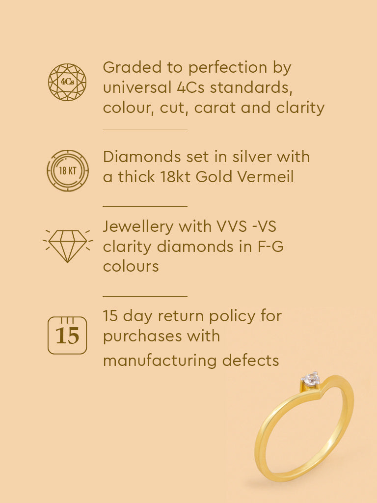 Sleek Wave Lab Diamond Ring