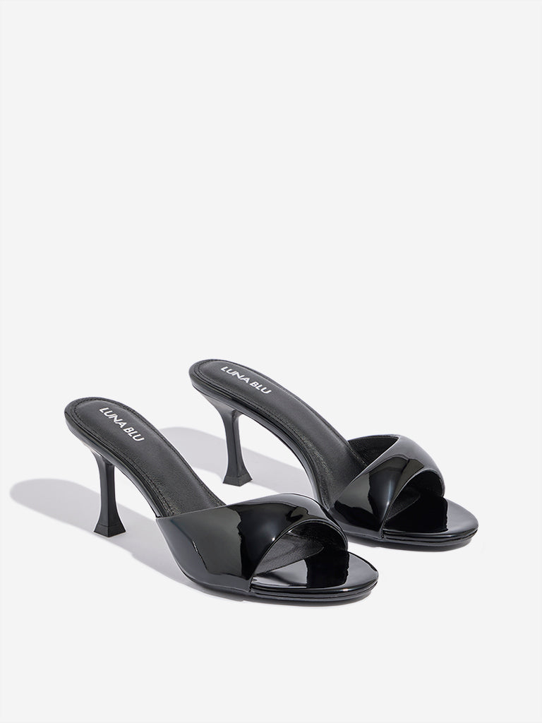 LUNA BLU Black Heel Sandals