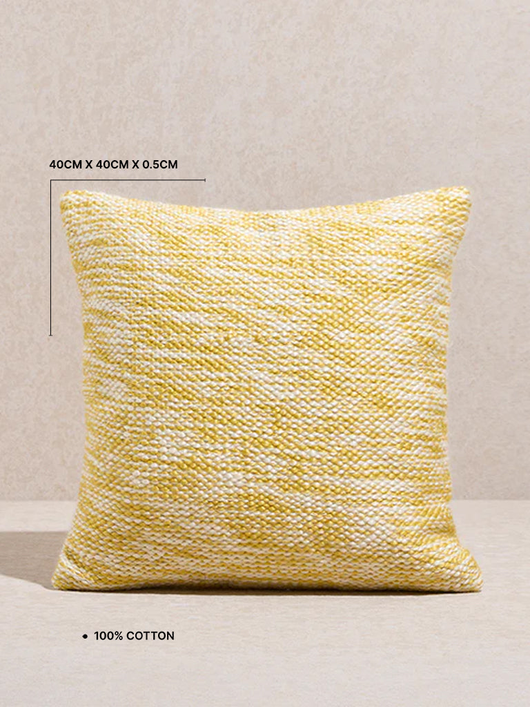 Westside Home Yellow Woven-Textured Cushion Cover