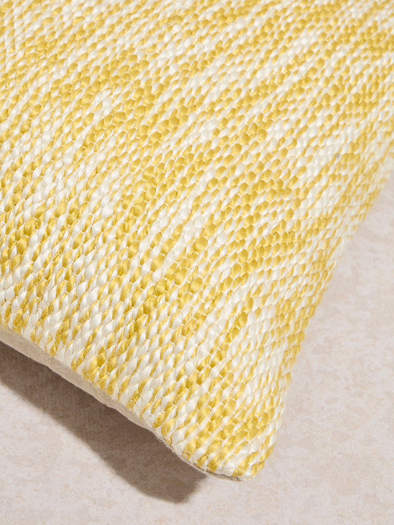 Westside Home Yellow Woven-Textured Cushion Cover