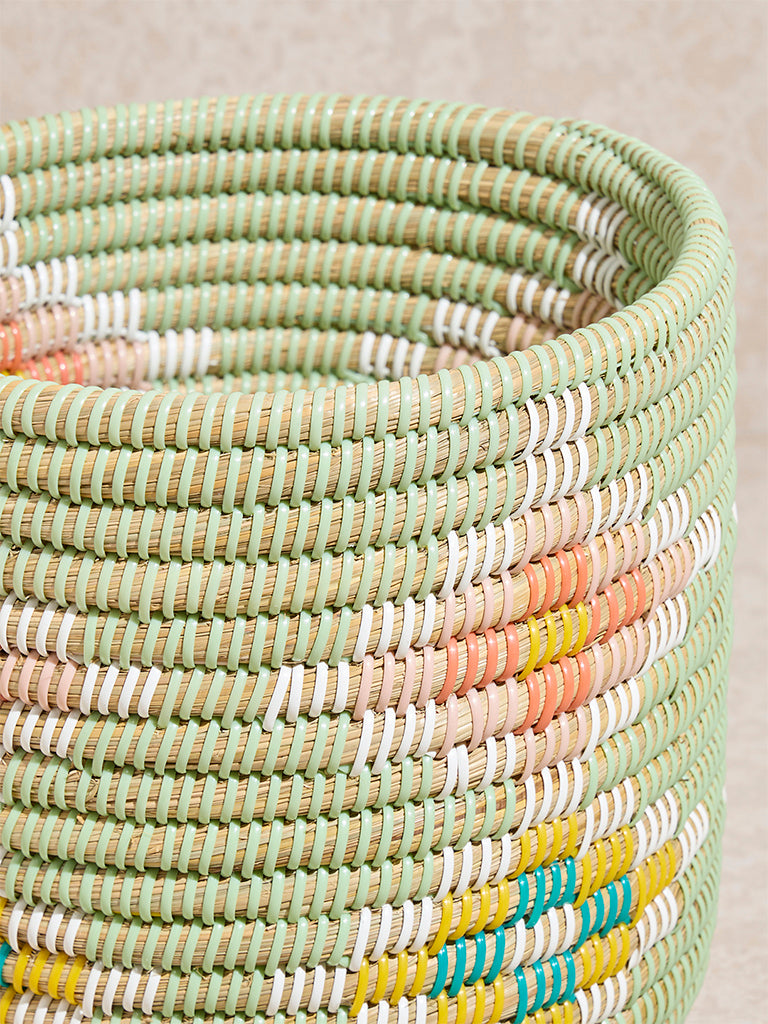 Westside Home Multicolour Woven Textured Planter- Medium