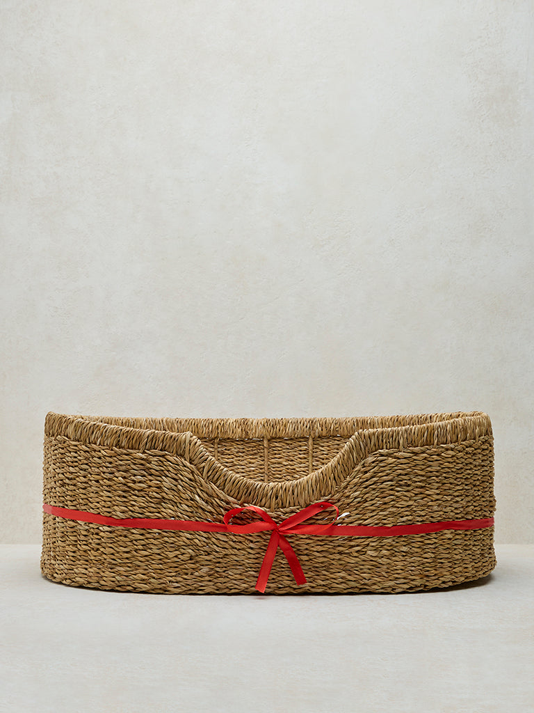 Westside Home Beige Seagrass Pet Bed - Large