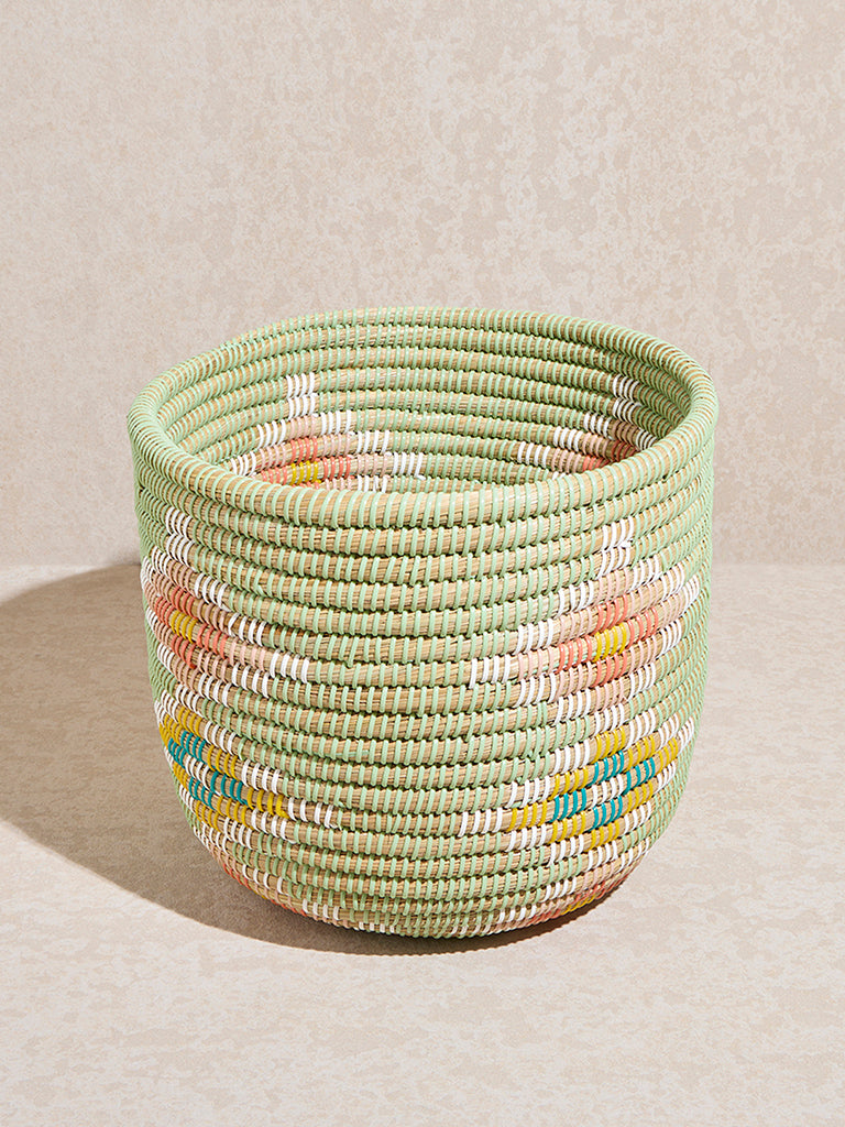 Westside Home Multicolour Woven Textured Planter- Large