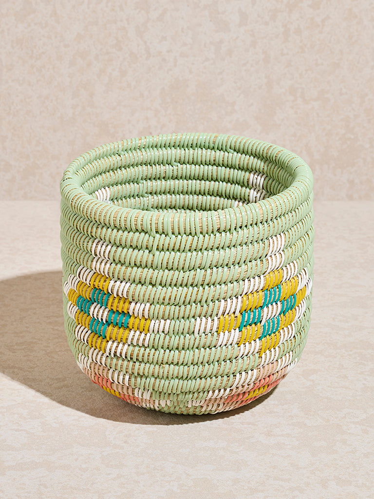Westside Home Multicolour Woven Textured Planter- Small