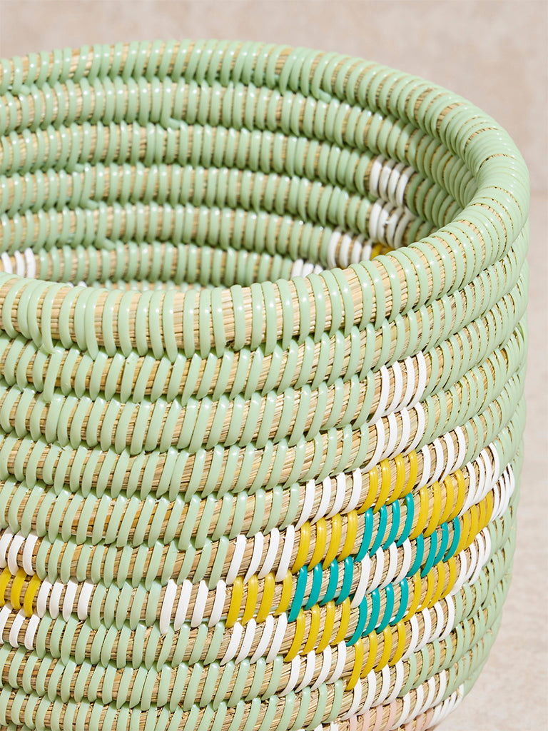 Westside Home Multicolour Woven Textured Planter- Small