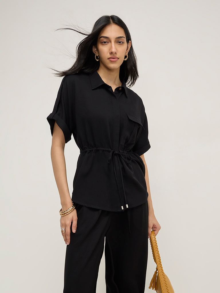 LOV Black Solid Top