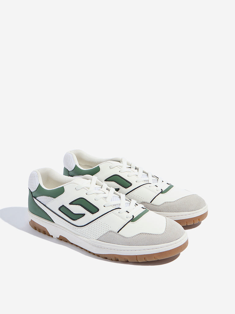 SOLEPLAY Green Colour-Block Sneakers