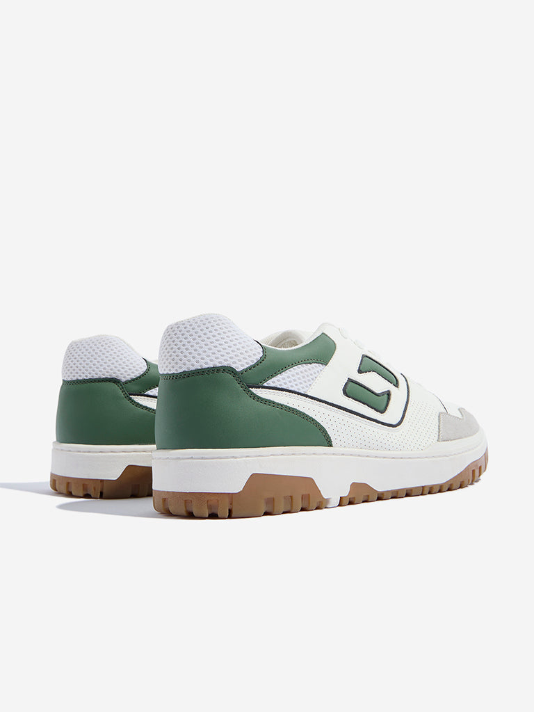 SOLEPLAY Green Colour-Block Sneakers