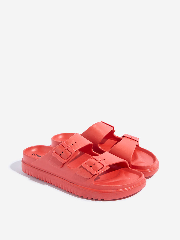LUNA BLU Red Double Band Flip-Flop