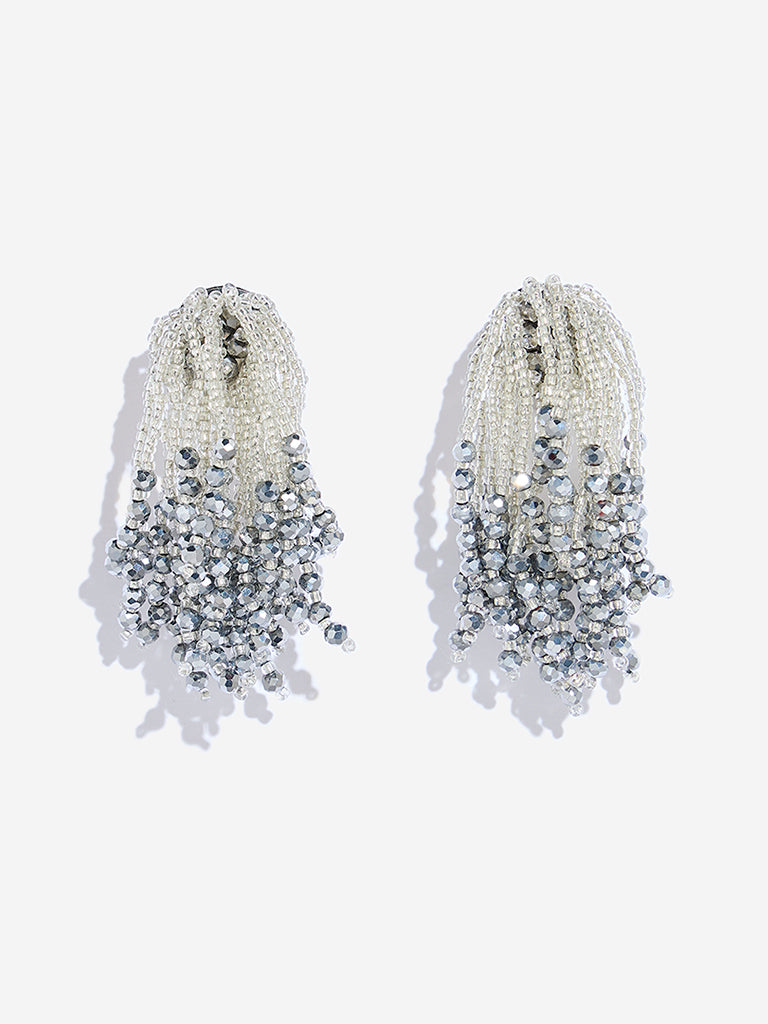 Westside Accessories Black Long Bunch Beaded Earrings