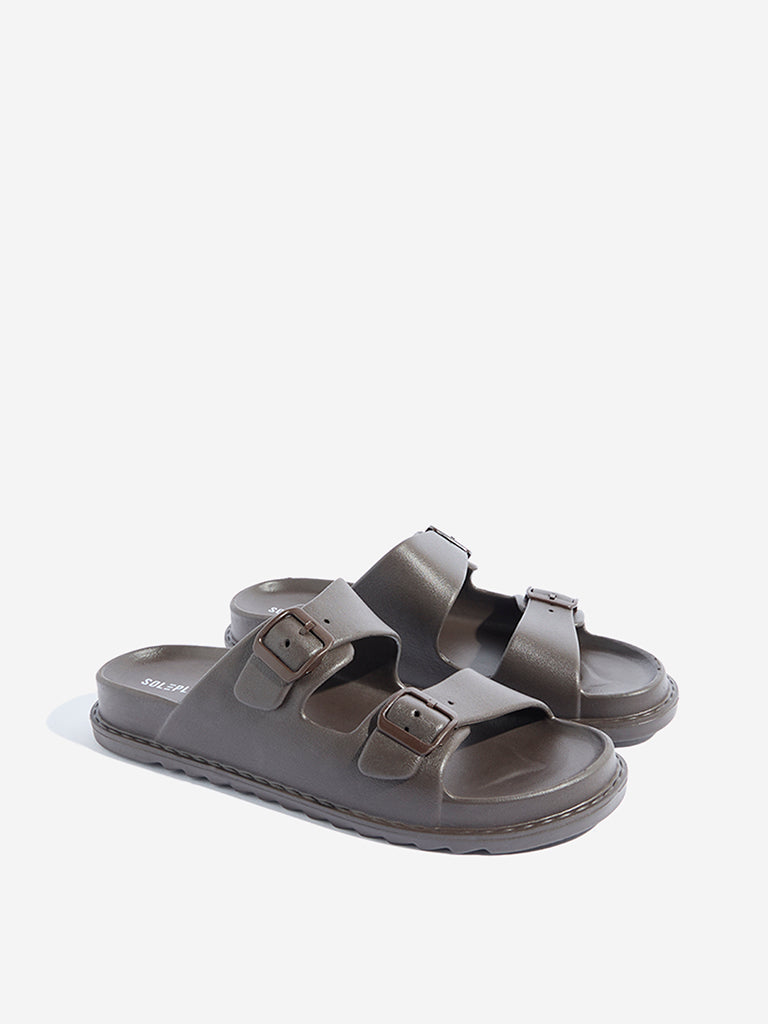 SOLEPLAY Brown Buckled Flip-Flop