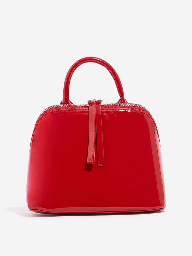 Westside Red Glossy Shoulder Bag