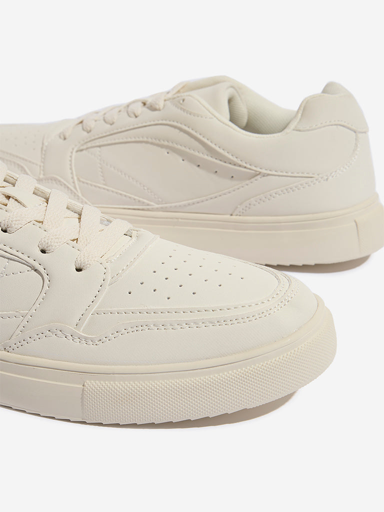 Buy SOLEPLAY Off-White Perforated Lace-Up Sneakers from Westside