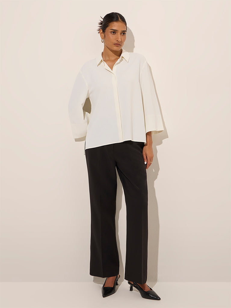 Wardrobe Ivory Solid Shirt