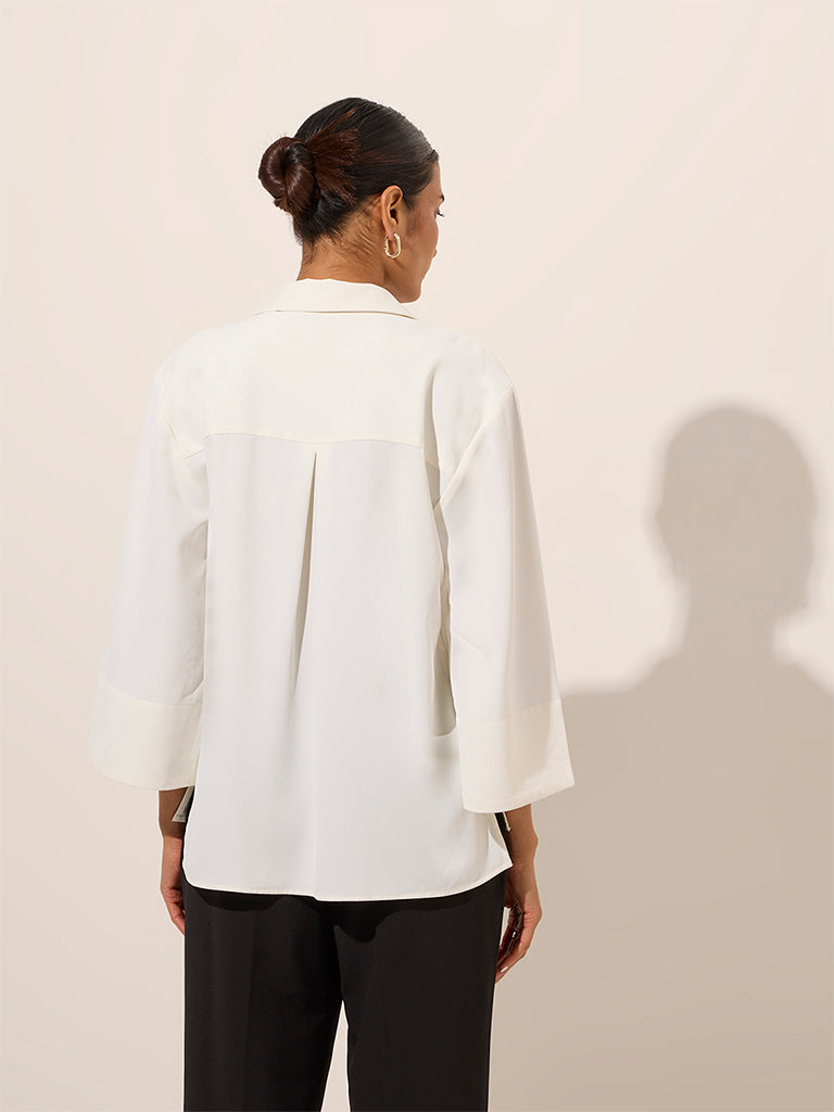 Wardrobe Ivory Solid Shirt