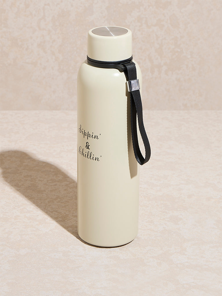 Westside Home Off-White Text Design Bottle