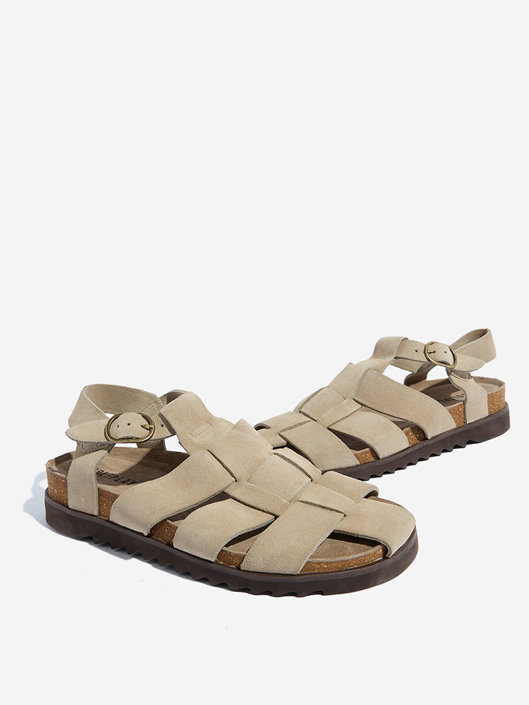 SOLEPLAY Beige Multi Strap Buckle Sandals