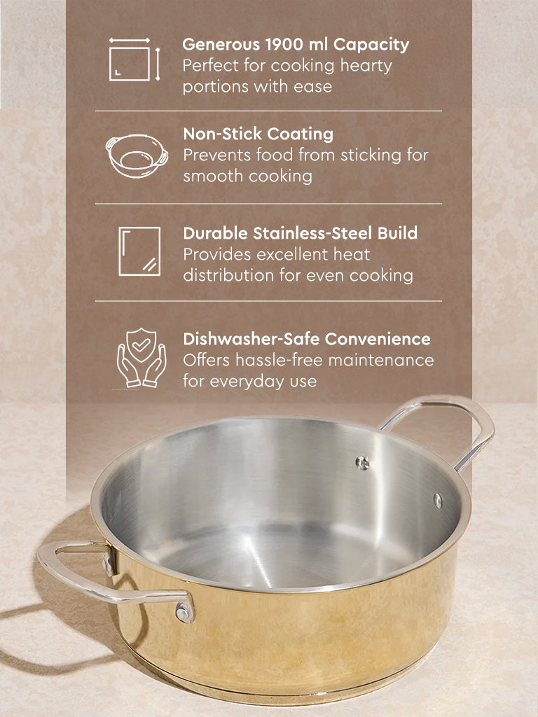 Westside Home Gold Saute Pan -   Large