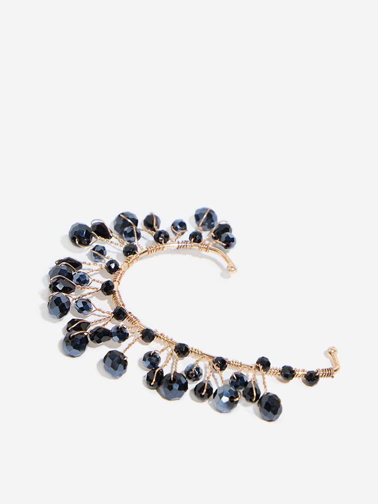 Westside Accessories Black Beaded Ear Cuff