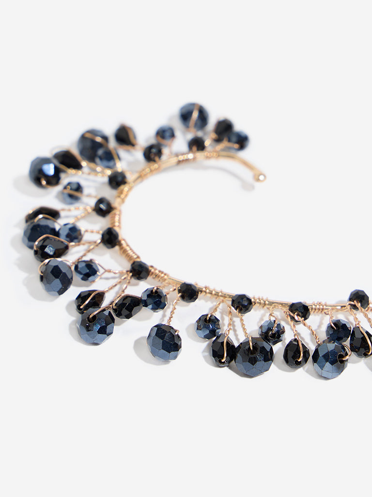 Westside Accessories Black Beaded Ear Cuff