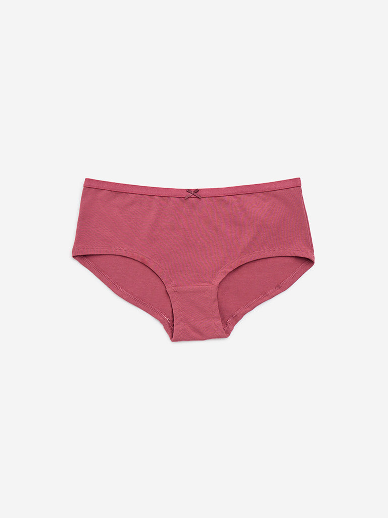 Wunderlove Black Solid Seamfree Cotton-Blend Briefs - Pack of 3