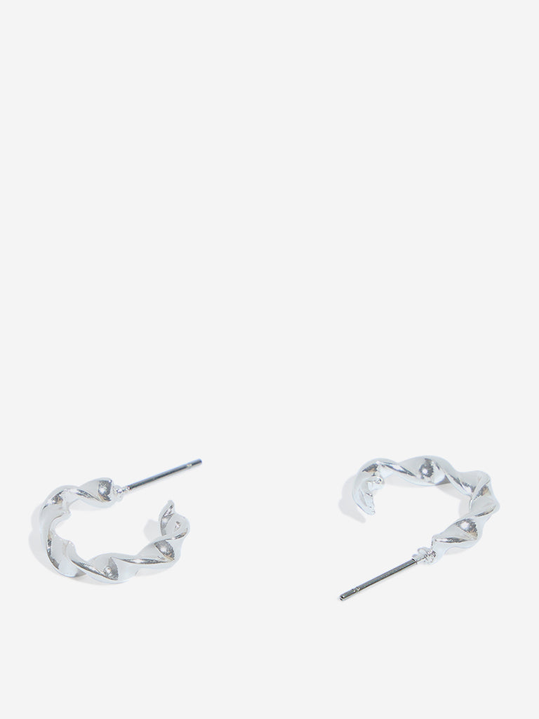 Westside Accessories Silver Trendy Embellished Earrings Set - Pack of 6