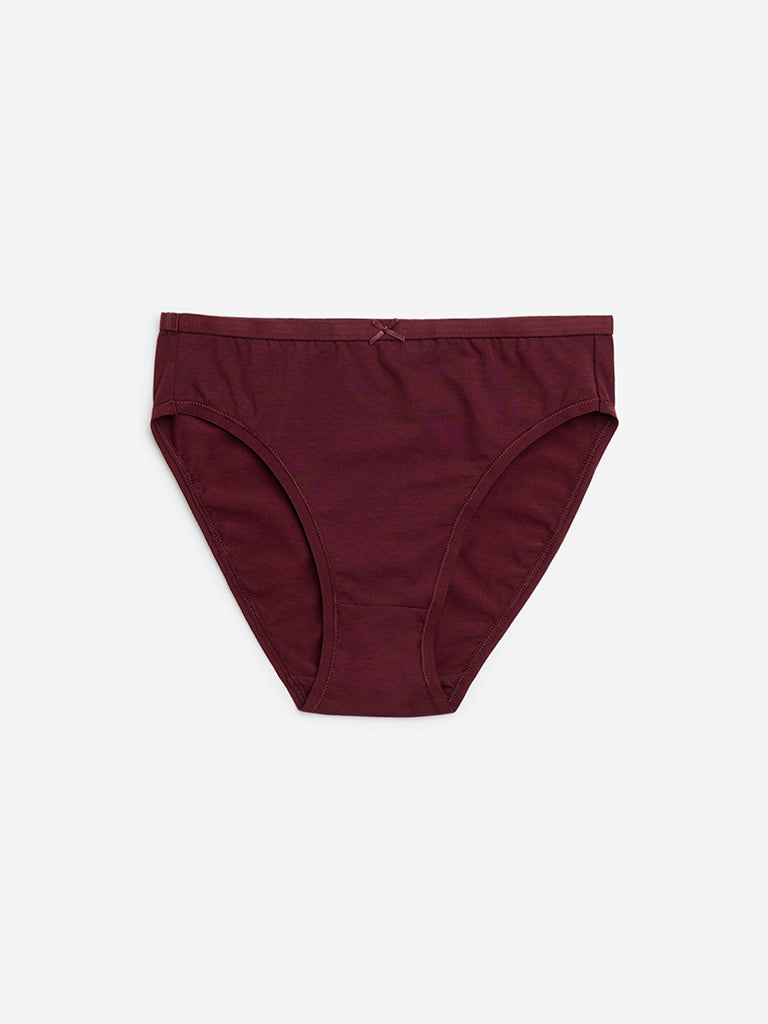 Wunderlove Dusty Pink Print Cotton-Blend Briefs - Pack of 3