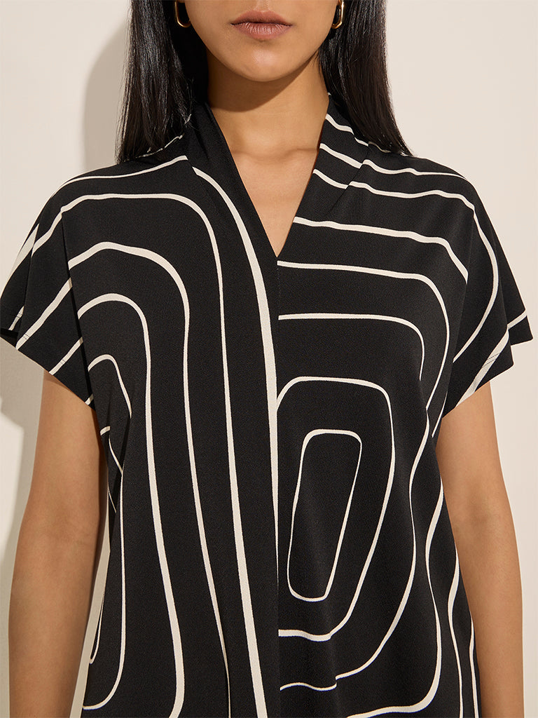 Wardrobe Black Abstract Design Top