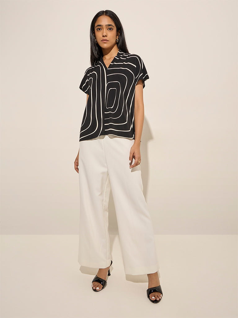 Wardrobe Black Abstract Design Top