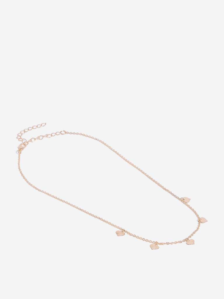 Westside Accessories Gold Heart Charm Necklace