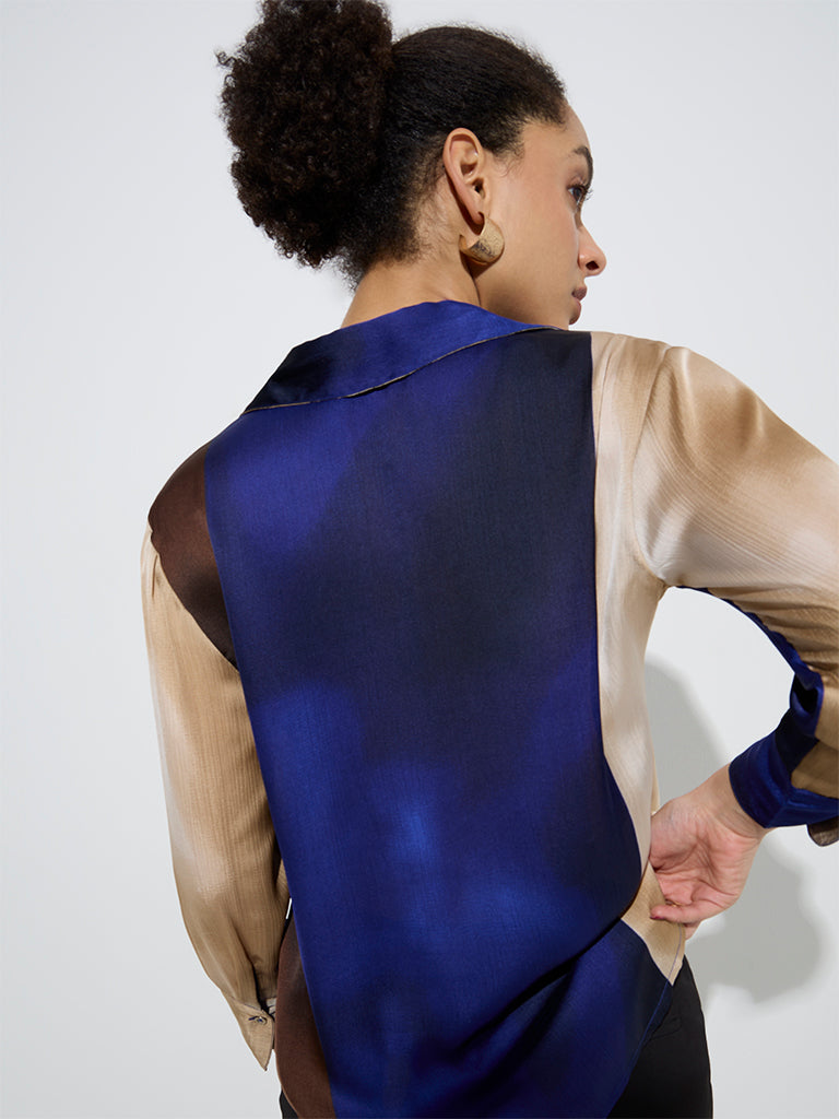 Wardrobe Multicolour Colour-Blocked Design Shirt