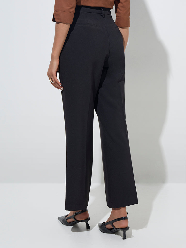 Wardrobe Black Flared High-Rise Trousers