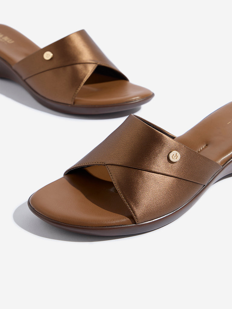 Buy LUNA BLU Brown Peep Toe Heel Sandals from Westside