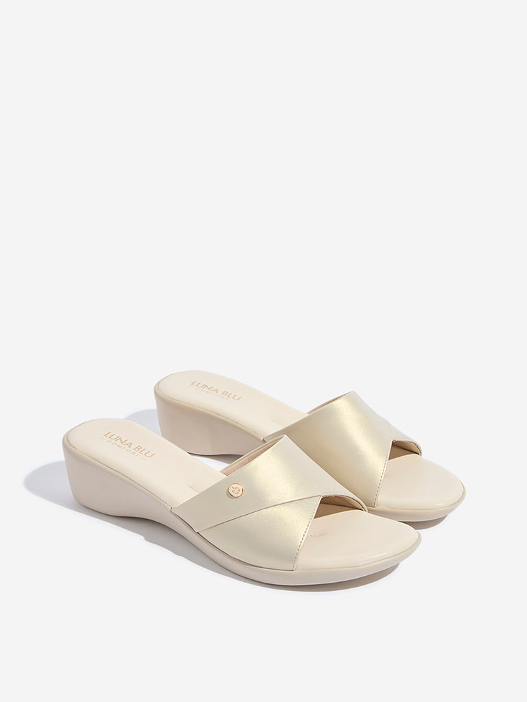 LUNA BLU Ivory Peep Toe Heel Sandals