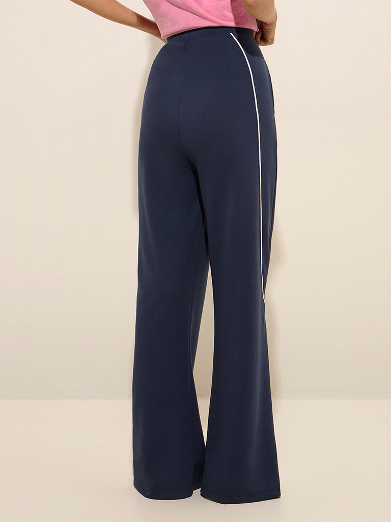 Studiofit Navy High-Rise Track Pants