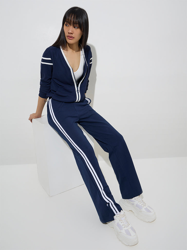 Studiofit Navy Striped Jacket