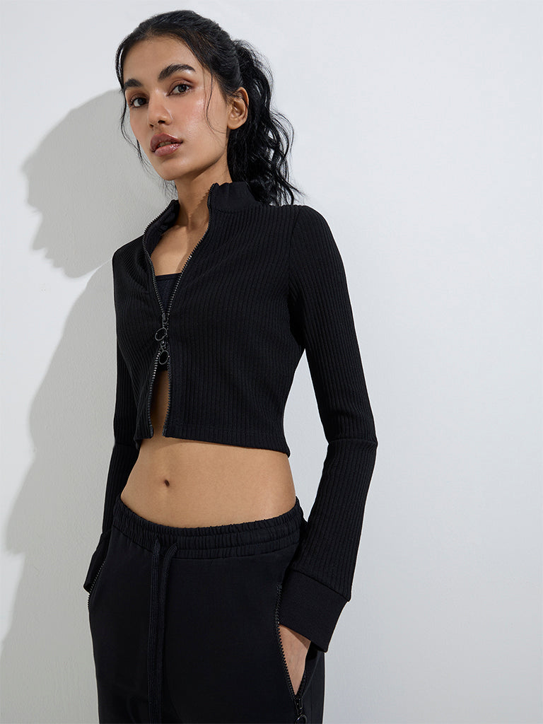 Studiofit Black Ribbed Jacket