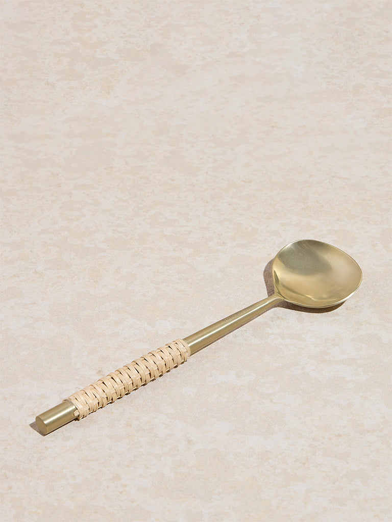 Westside Home Dull Gold Serving Spoon - Small