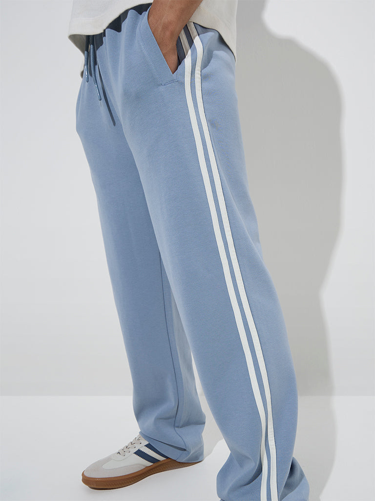 Sky Blue Track Pants For Men Adidas Originals FIREBIRD UNISEX