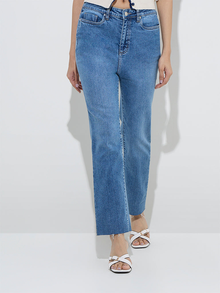LOV Blue Straight - Fit Mid - Rise Jeans