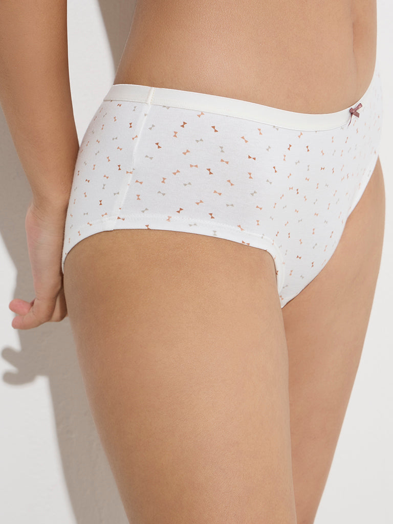 Wunderlove Brown Printed Low-Rise Briefs - Pack of 3