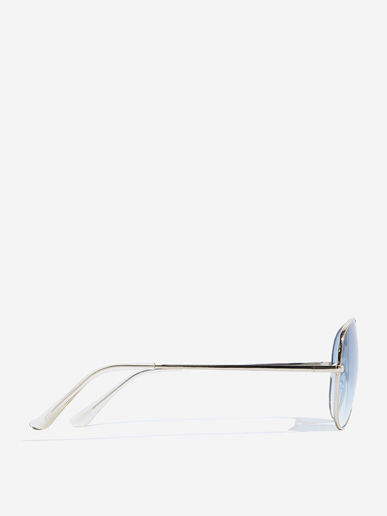 Nuon Blue Aviator Sunglasses with Cleaning Cloth