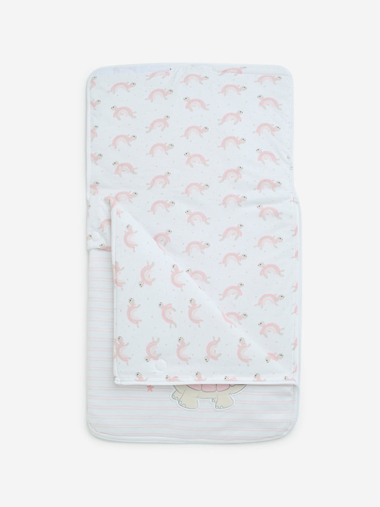 HOP Baby Pink Stripe Printed Cotton Sleeping Bag