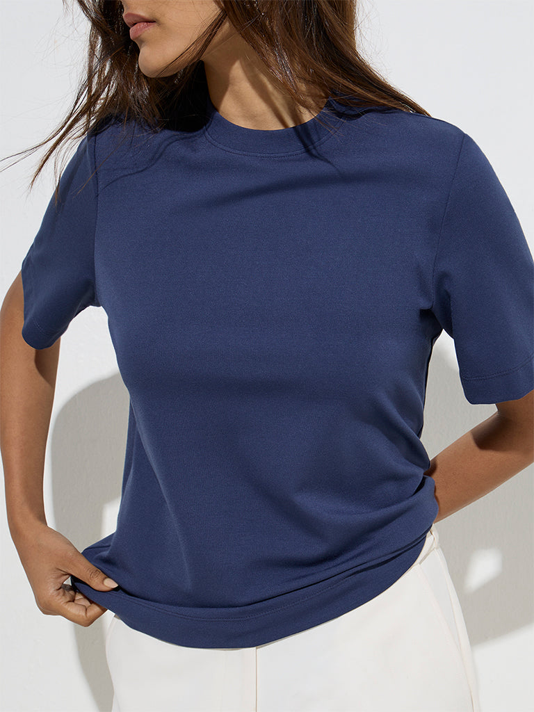 Wardrobe Navy Solid Top