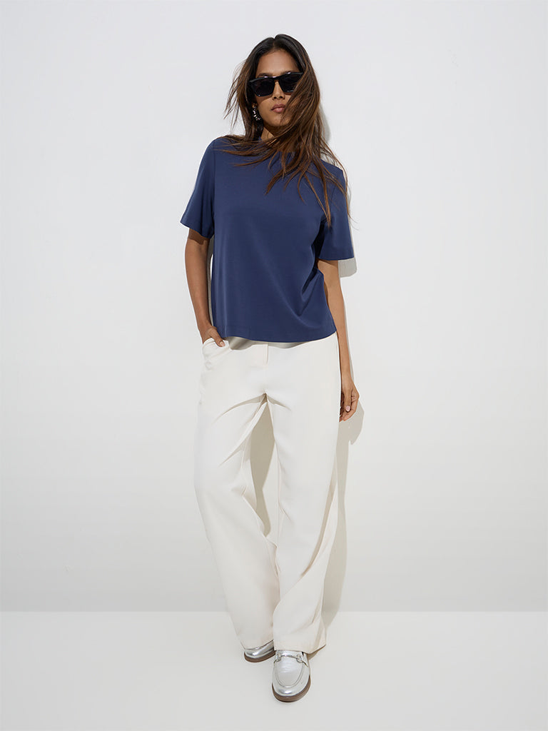 Wardrobe Navy Solid Top